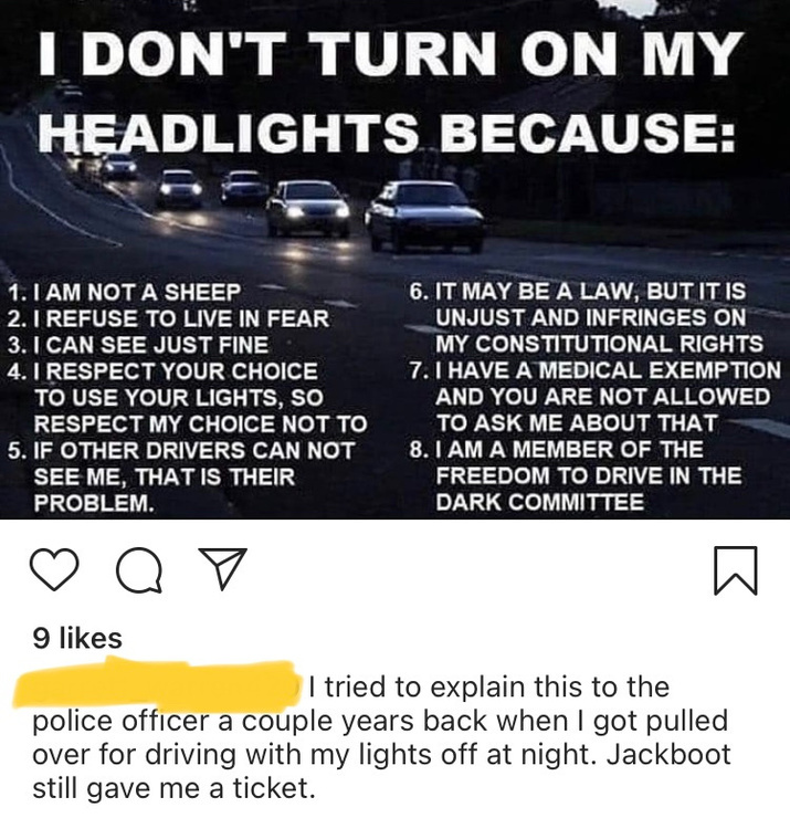 An friend of mine posted this on Instagram poking fun of  An friend of mine posted this on Instagram poking fun of