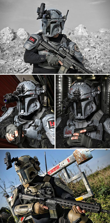 For all the Star Wars fans out there. Real life Star Wars Mandalorian